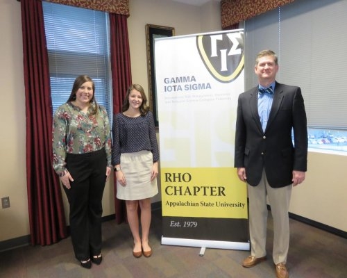 AppState students Peyton McAvoy, Shelby Weatherman and Mike Williams of NCAMIC