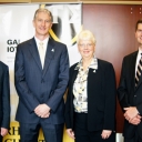 Greg Langdon, assistant director of Appalachian’s Brantley Risk & Insurance Center; Dr. Dave Wood, director of the Brantley Center; Dr. Karen Epermanis, associate professor at Appalachian; and Dr. David Marlett, chairman of the Department of Finance, Banking and Insurance.