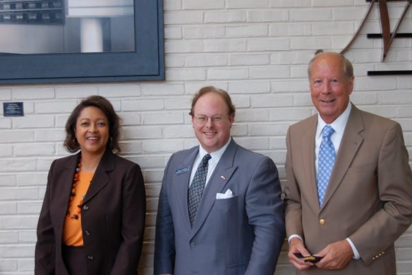 Left to right: Pam Young, Chair, NC Industrial Commission; Wayne Goodwin, Commissioner, NC Department of Insurnace; Ray Evans, Manager, NC Rate Bureau and NC Reinsurance Facility